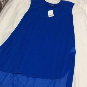 VINCE Sleeveless Silk blue top size M